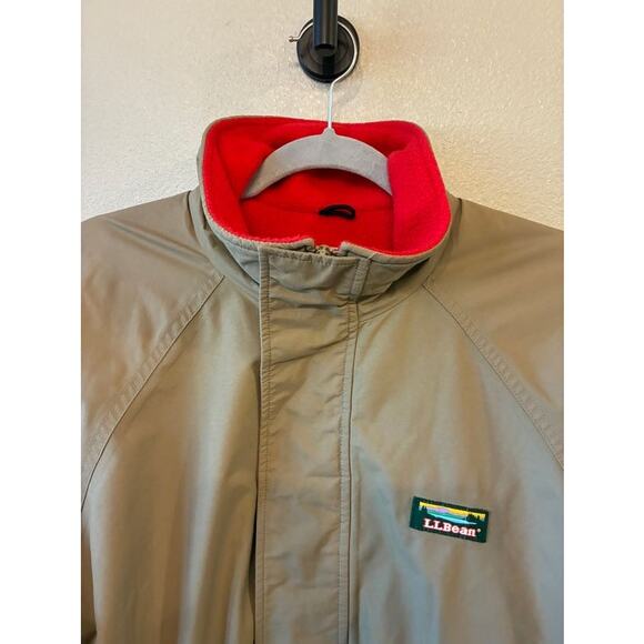 Vintage L.L. Bean Chore Coat Barn Jacket with Red Fleece Lining Gore-Tex - Picture 2 of 5